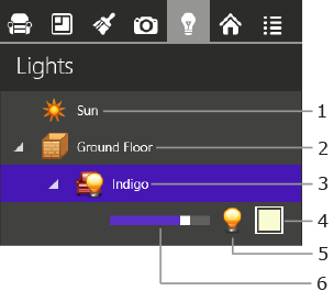 Light sources in the Inspector