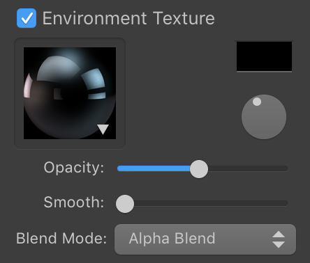 3D material, Environment Texture section