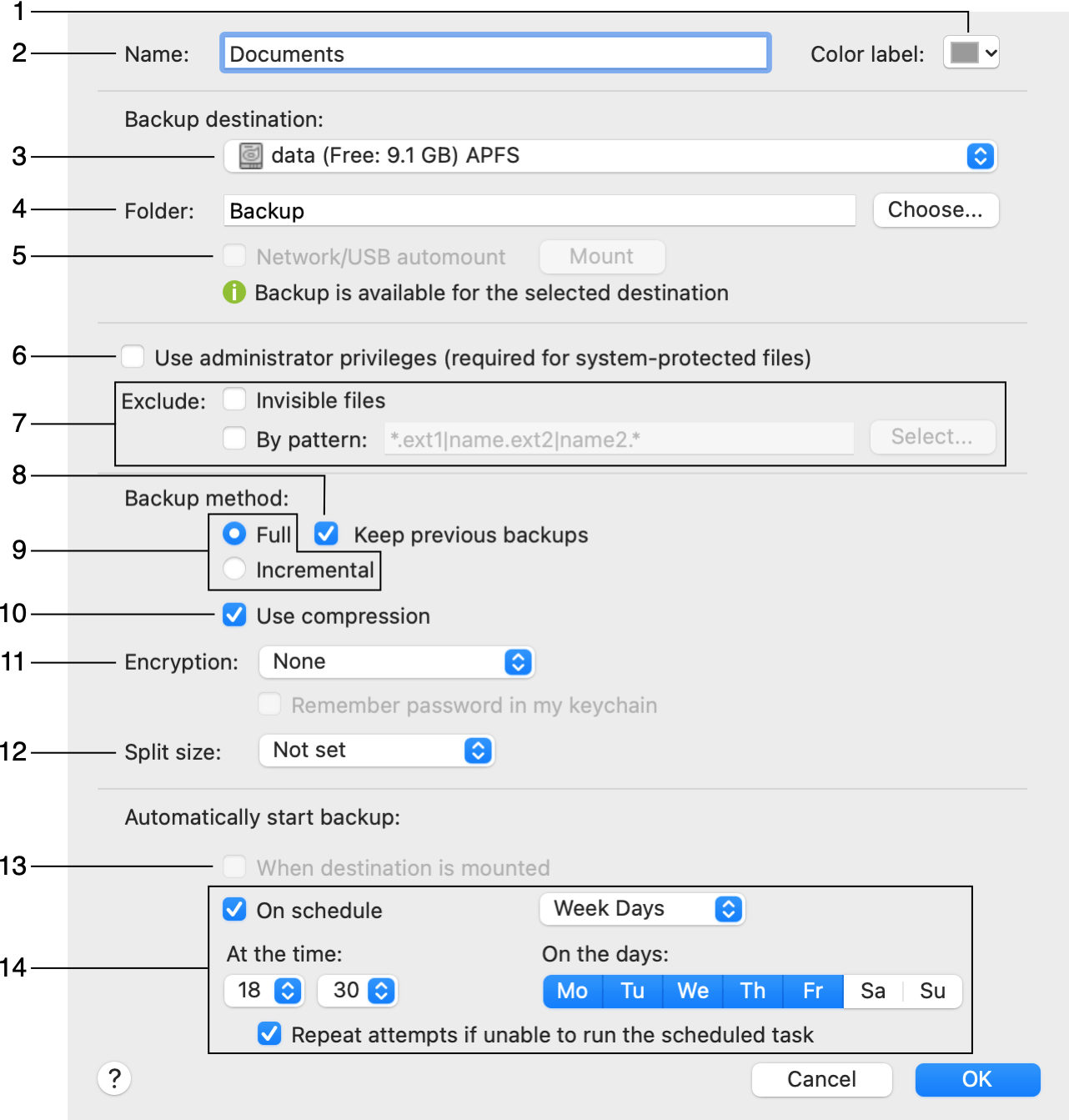 Project properties