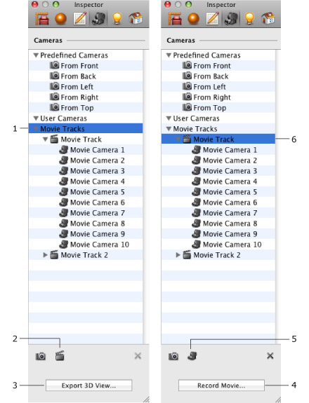 Inspector add track modes