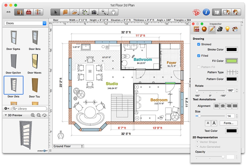 2d floor plan software mac