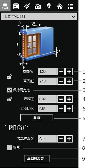 检查器中的开洞属性