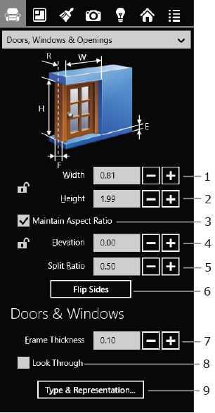 Opening properties in Inspector