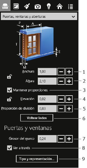 Abrir las propiedades en el Inspector