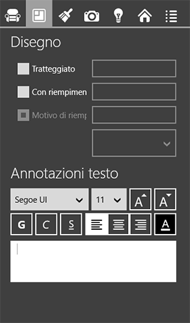 Strumenti di formattazione testo