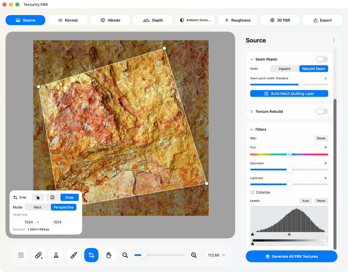 Texturity PBR app screenshot — app interface.